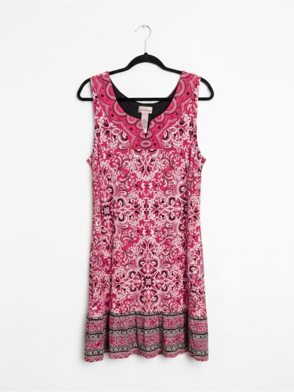 Catherines Pink & White Paisley Embellished Tunic Dress – 0X